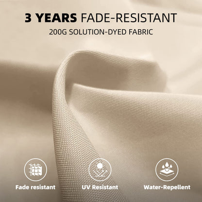 wikiwiki 10ft Patio Umbrellas Offset Outdoor Umbrella Cantilever Hanging Umbrellas w/Infinite Tilt, Fade Resistant Waterproof RECYCLED FABRIC Canopy & Cross Base, for Yard, Garden & Deck, Cream Beige - CookCave