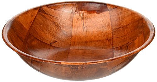 Winco WWB-10 Wooden Woven Salad Bowl, 10-Inch, Brown - CookCave