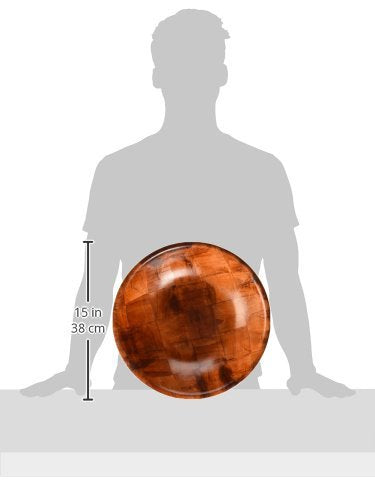 Winco WWB-14 Wooden Woven Salad Bowl, 14-Inch, Brown - CookCave