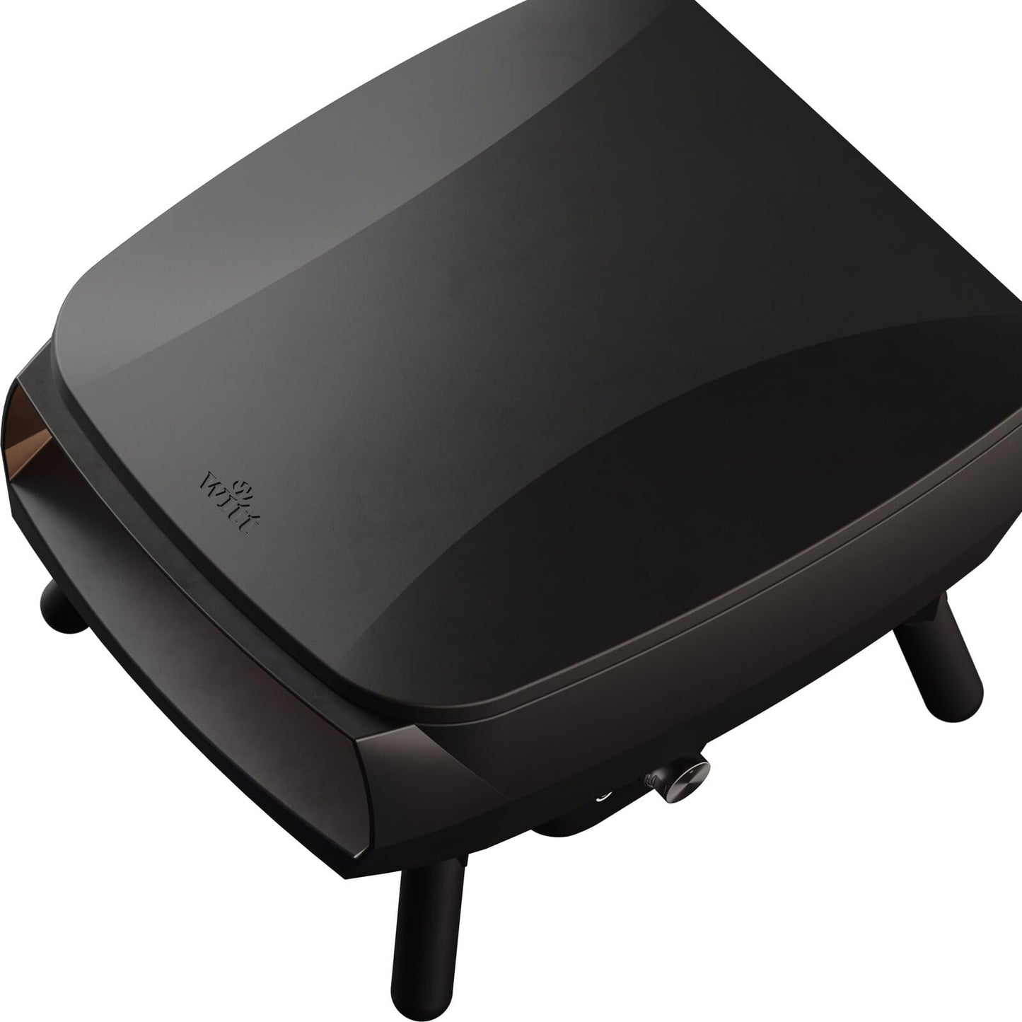 Witt PICCOLO Rotante 13" Outdoor Pizza Oven - Compact, Portable Gas Pizza Oven with Rotating Stone & C-Shaped Burner | Ideal for Small Spaces, Easy to Clean, Restaurant-Quality Pizzas at Home – Black - CookCave