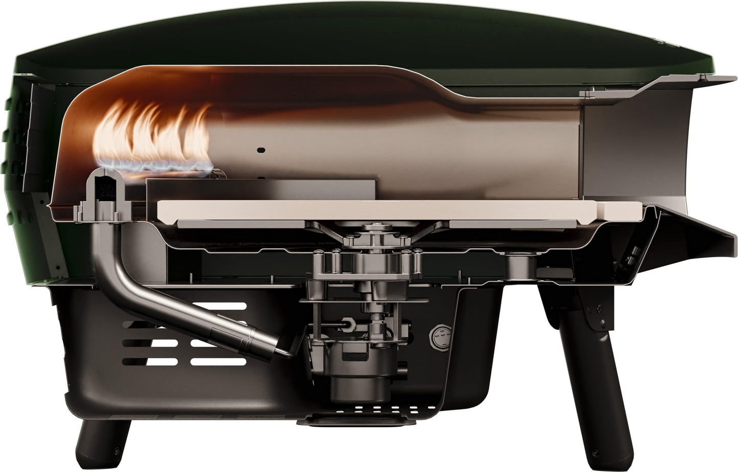 Witt PICCOLO Rotante 13" Outdoor Pizza Oven - Compact, Portable Gas Pizza Oven with Rotating Stone & C-Shaped Burner | Ideal for Small Spaces, Easy to Clean, Restaurant-Quality Pizzas at Home – Black - CookCave