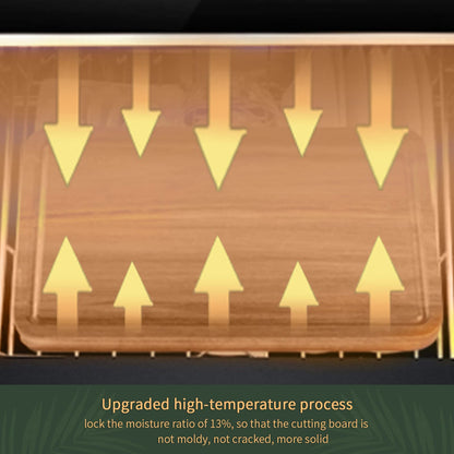 Wood Cutting Boards Set of 3 for Kitchen, Thick Chopping Board, Large Wooden Cutting Board Set with Deep Juice Groove and Handles, Wooden trays for meat, fruit and cheese (17x12, 12x10, 12x7 inch) - CookCave