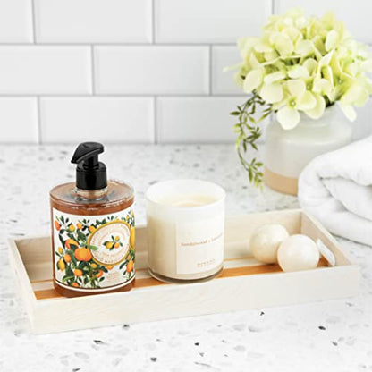 Wood Serving Tray with Handles - Five Piece Nested Breakfast Wood Tray - Wooden Crafts Couch Tray for Organizing - Food Trays for Party Buffet Montessori Bathroom - Wood Trays for Serving & Catering - CookCave