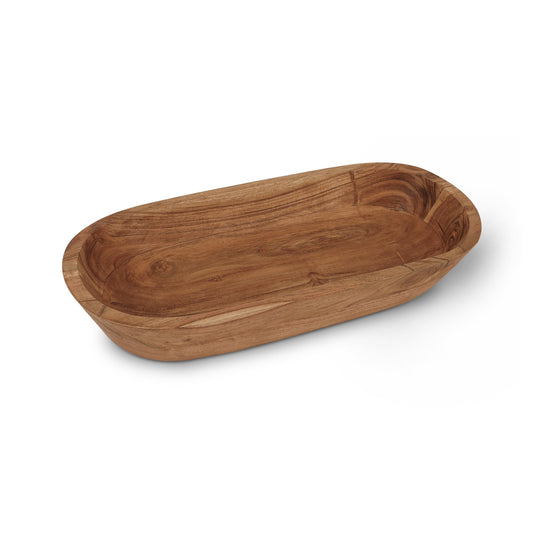 Wooden Dough Bowl – Handmade Decorative Bowls for Home Decor, Bathroom, Kitchen Counter & More - Acacia Wood Large Dough Bowl Fits Cosmetics, Keys & Other Knick Knacks – Great Boho Home Decorations - CookCave