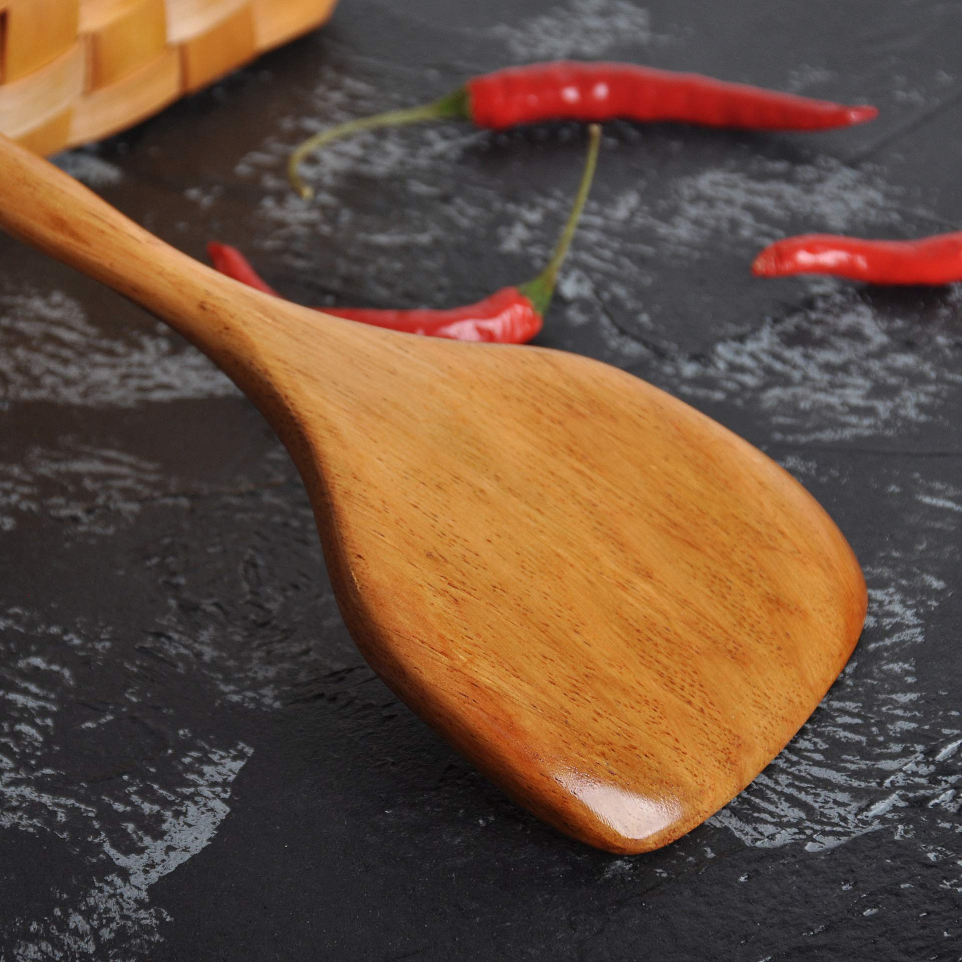 Wooden Spatula. Long handle Spatula for cooking.Handmade for Kitchen Cookware. (Spatula) - CookCave