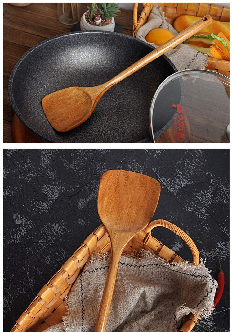 Wooden Spatula. Long handle Spatula for cooking.Handmade for Kitchen Cookware. (Spatula) - CookCave