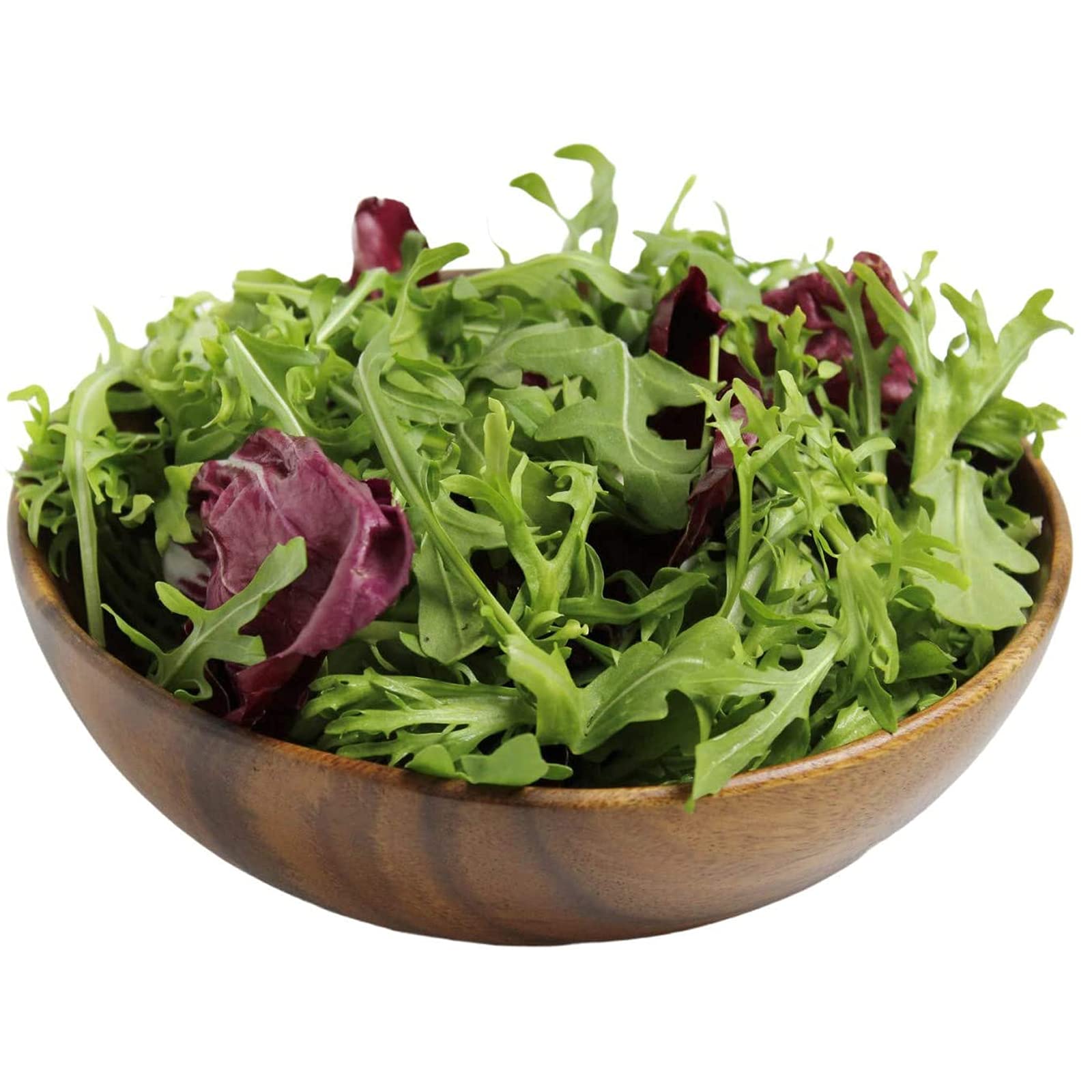 WRIGHTMART Acacia Wood Bowl, Set of 4, 7” Round, for Serving Food, Salads, Fruits, for Kitchen, Dining, or Living Room, Handmade, Natural, Rustic, Decorative and Durable Bowls. - CookCave