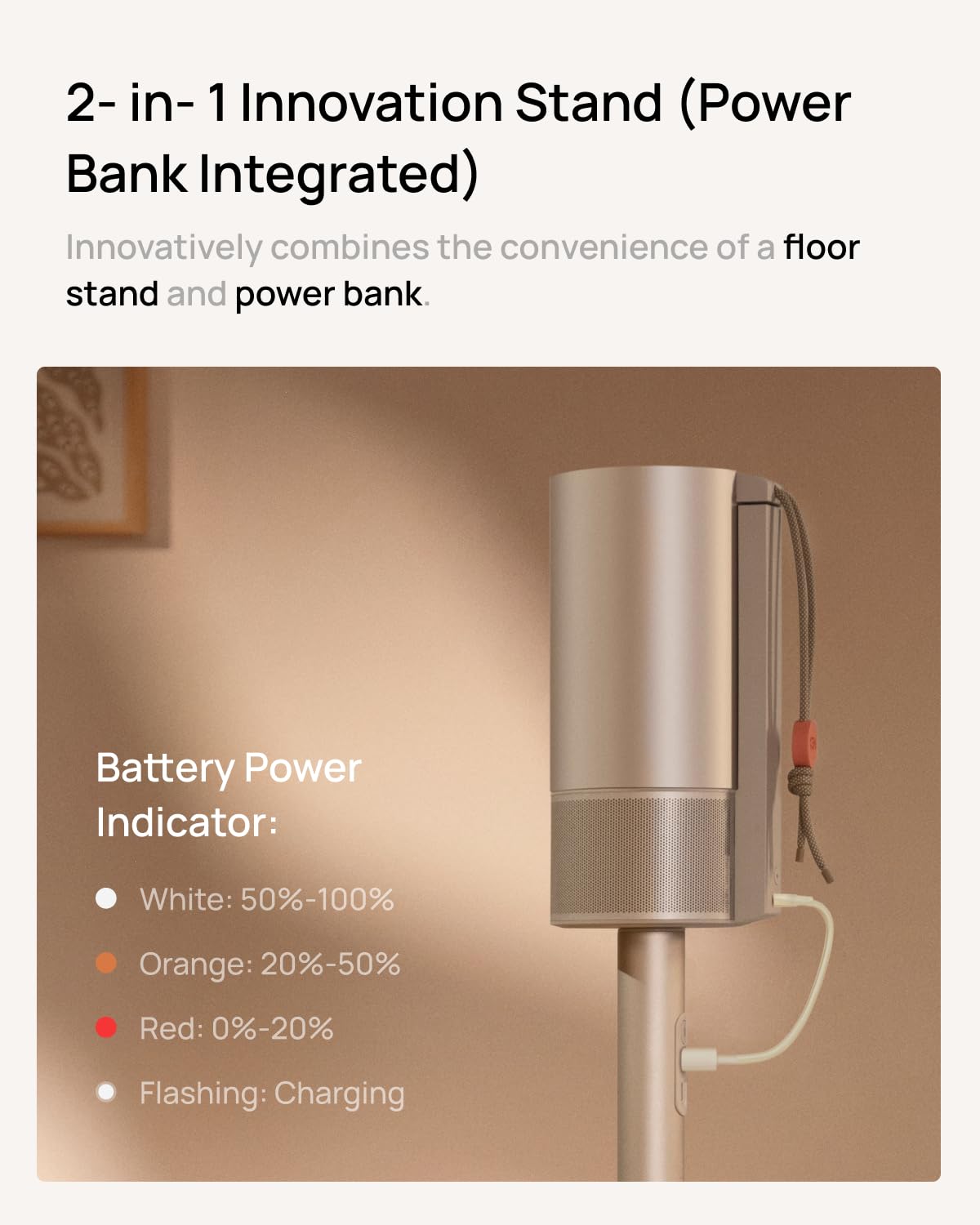 XGIMI MoGo 3 Pro NEW Outdoor Projector with PowerBase Stand, 2.5hrs Battery, Google TV with Licensed Netflix, Build-in Adjustable Stand, 450 ISO Lumens, ISA 2.0, 2 x 5W Harman Kardon - CookCave