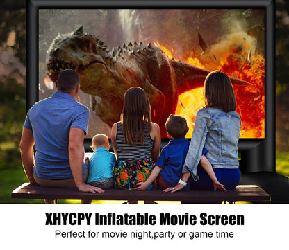 XHYCPY Inflatable Projector Screen 15ft Inflatable Movie Screen Outdoor with Air Blower and Storage Bag, Easy Set up, Front and Rear Projection for Outdoor Movie Night Backyard Pool Fun - CookCave