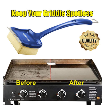 XUDAKAIXIN 19" Large Bristle-Free Steam Cleaning Grill Brush,Replaceable BBQ Cleaning Head,Safe Grill Accessories for Cast Iron/Porcelain/Weber Gas/Charcoal Grill,Grill Cleaner for Outdoor Grill - CookCave