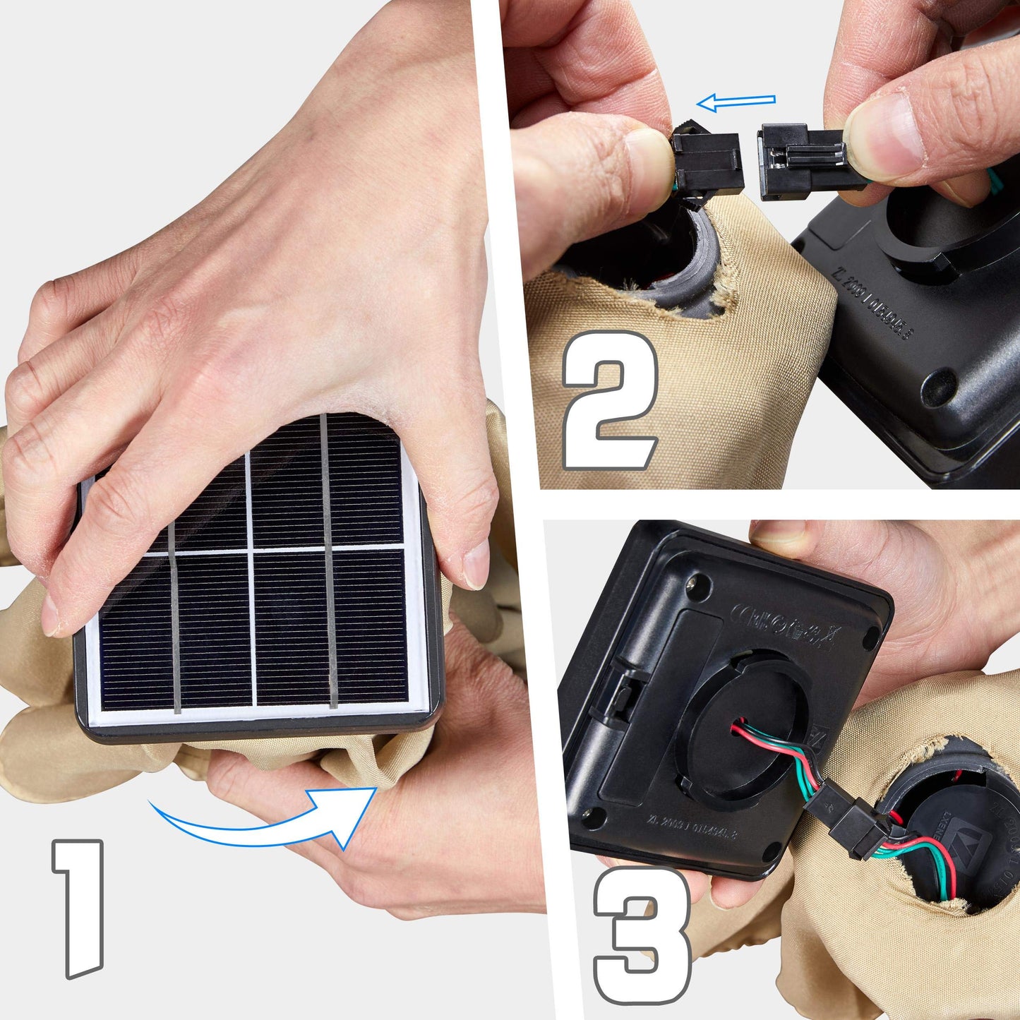 Yaheetech 7.5FT Solar Patio Umbrella-18 LED Lighted Market Table Outdoor Umbrella w/UV Protection Push Button Tilt & Crank Lift System for Garden/Lawn/Deck/Backyard/Pool,Tan - CookCave