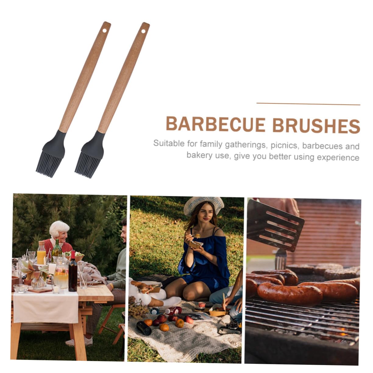 Yardenfun Professional Grilling Tool Set 2 Pack Silicone Oil Brush Bbq Mop Brush - CookCave