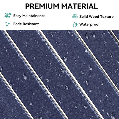 YITAHOME Garden Bench, All Weather Outdoor Bench for 2-3 Persons, Fade/Rot Resistant Patio Benches for Park, Porch, Patio & Backyard (Navy) - CookCave