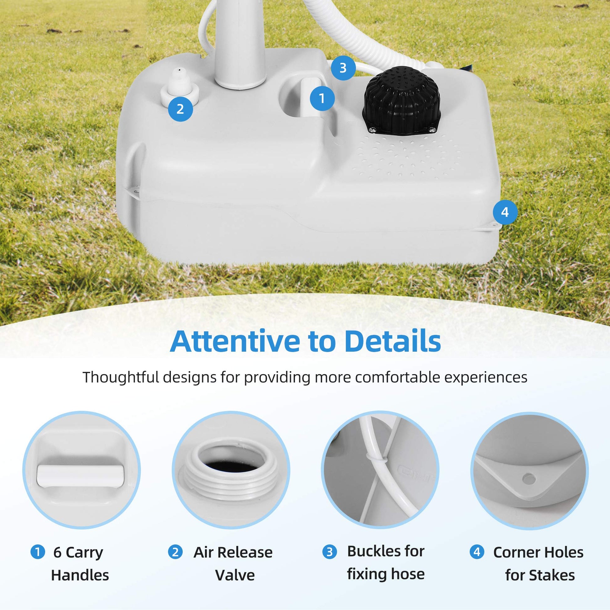 YITAHOME Portable Sink Camping Hand Washing Station with 17 L Wash Basin Stand and Carry Bag, Rolling Wheels, Soap Dispenser, Towel Holder, for Outdoor, Travel, Boat, Gather, Garden, Worksite - CookCave