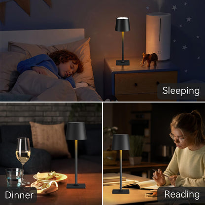 Yogaret 2 Pack Rechargeable Table Lamps,Cordless Lamp with 6000mAh Battery Operated, Portable Indoor/Outdoor Table Lamp for Patio Restaurant Home Dinner Dining Kitchen,Waterproof & Wireless - CookCave
