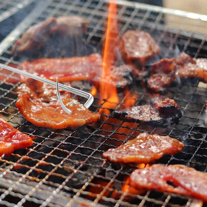 YOUEON 4 Pack 17 Inch Pigtail Food Flipper with Wooden Handle, Stainless Steel Meat Hook Turner Grill Tools, BBQ Turner for BBQ Ribs, Steak, Fish, Chicken, Sausage, Vegetables - CookCave