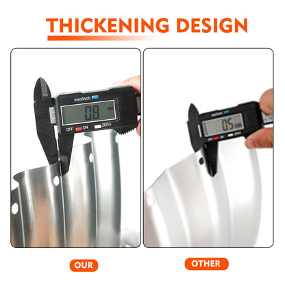 YSEJOMP 36 Inch Round Galvanized Fire Pit Ring/Fire Ring - Foldable and Perfect for Outdoor Gatherings and Campfires in The Yard/Garden/Park/Beach (3 FT Diameter, Silver) - CookCave