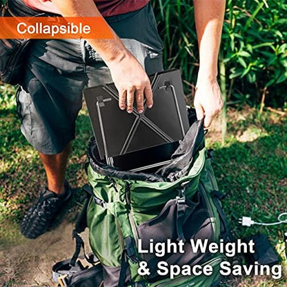 YSSOA 12' Portable Charcoal Barbecue Grill - Folding Detachable Collapsible Mini Tabletop Camping BBQ, Black - CookCave