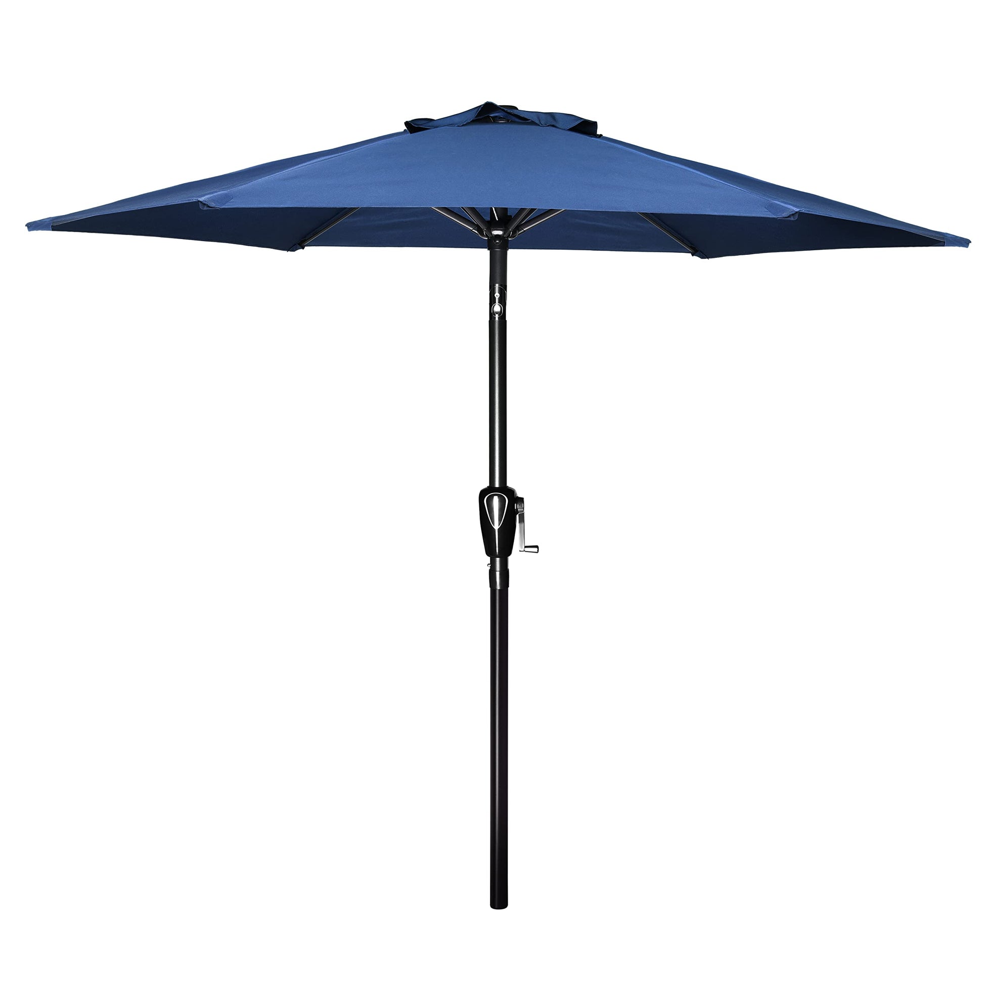 YSSOA 7.5' Patio Umbrella Outdoor Table Market Yard Umbrella with 6 Sturdy Ribs, Blue - CookCave