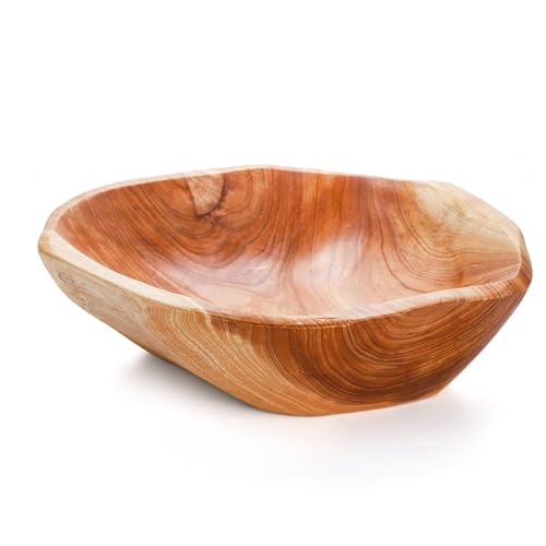 ZENFUN Wood Root Dish Bowl, Natural Wooden Bowl Snack Bowl, Handmade Serving Bowl for Candy, Bread, Snacks, Serving Appetizer Display, 7.8''-9.5'' Diameter - CookCave