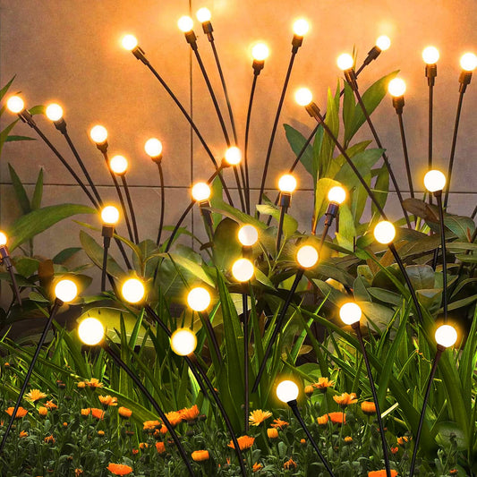 ZFNN Solar Garden Lights Outdoor, 4 Pack Firefly Swaying Lights, Waterproof Garden Decor for Yard Patio Pathway Lawn, Gardening Gifts for Women Christmas Decoration - CookCave