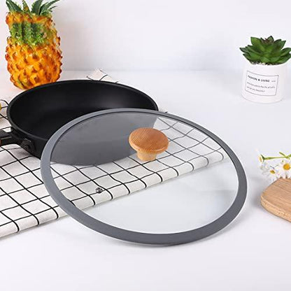 10" Tempered Glass Lid for Pans,Fry Pan, Universal Instant Pot or Pot Cover,9.6"/24cm, Clear - CookCave