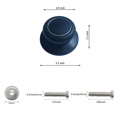 2 Pack Pot Lid Top Replacement Knob -Heat Resistant, Bakelite Kitchen Pot Lid Handle, Replacement Holding Handle Knobs for Casserole Kettle Cover Glass Saucepan Lid Pot-Black - CookCave