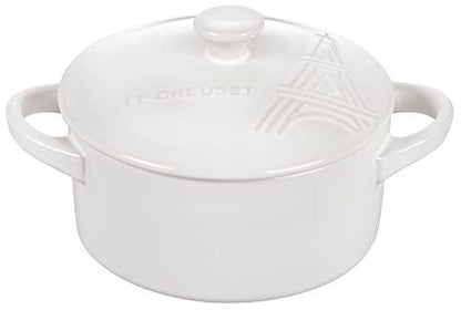 Eiffel Tower Stoneware Mini Cocotte - White - CookCave