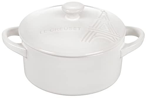 Eiffel Tower Stoneware Mini Cocotte - White - CookCave