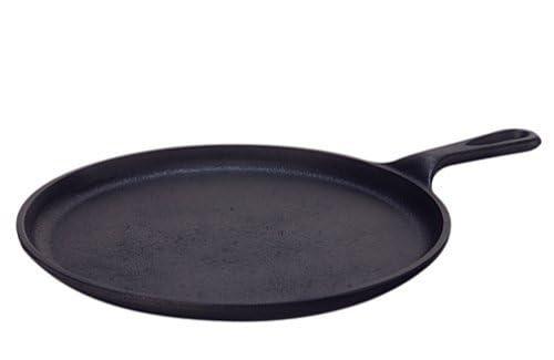 Lodge L9OG3 Cast Iron Round Griddle, Pre-Seasoned, 10.5-inch - CookCave