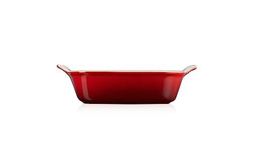 Le Creuset Stoneware Heritage Square Dish, 3 qt. (9"), Cerise - CookCave