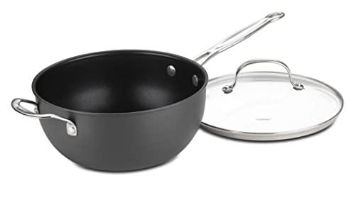 Cuisinart Chef's Classic Nonstick Hard-Anodized 4-Quart Chef's Pan with Helper Handle and Glass Cover - CookCave