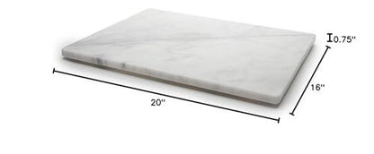 Fox Run 3829 Marble Pastry Board White, 16 x 20 x 0.75 inches - CookCave