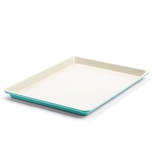 GreenLife Bakeware Healthy Ceramic Nonstick 18.5" x 13.5" Half Cookie Sheet Baking Pan, PFAS-Free, Turquoise - CookCave