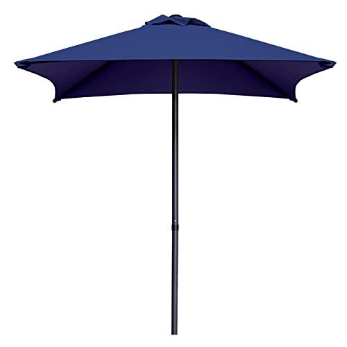 Trenovo 4.9 ft Patio Umbrella - Outdoor Table Umbrella with 4 Reinforced Ribs, UV Protection & Waterproof Market Umbrella for Garden, Lawn, Deck, Backyard, Pool (Navy Blue) - CookCave