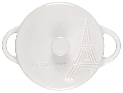 Eiffel Tower Stoneware Mini Cocotte - White - CookCave