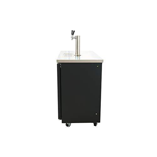 PEAKCOLD 2 Door Commercial Beer Dispenser - Double Tap Keg Cooler - Kegerator; 48" W - CookCave