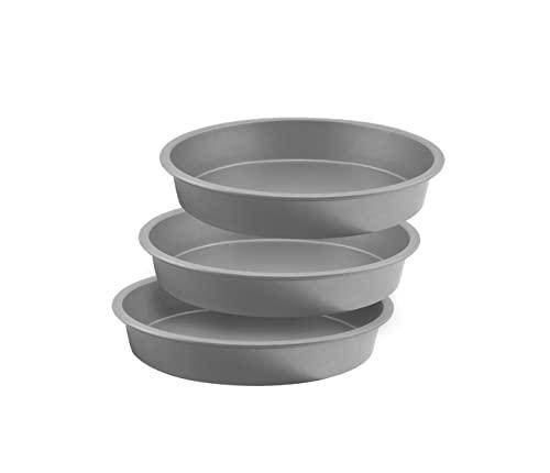 OvenStuff HG368-AZ Nonstick Bakeware 9" Round Cake Pan, Set of 3 - CookCave