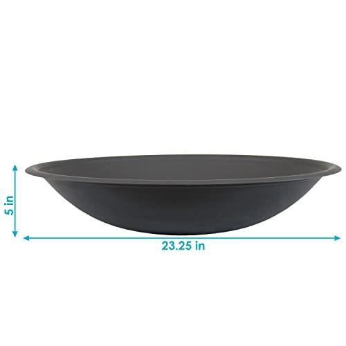 Sunnydaze Steel Replacement Fire Bowl for DIY or Existing Fire Pits - Black High-Temperature Paint Finish - 23-Inch - CookCave