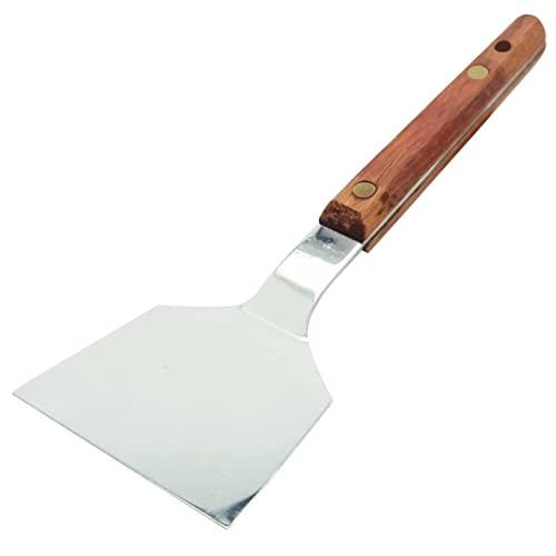 TIKUSAN Okonomiyaki Spatula Turner BBQ Stainless Spatula Wooden Handle Made in Japan (2.6"x7.1") - CookCave