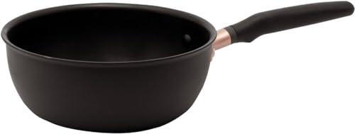 Meyer Accent Series Hard Anodized Nonstick Sauce Pan/Saucepan/Saucier, 3 Quart, Matte Black - CookCave