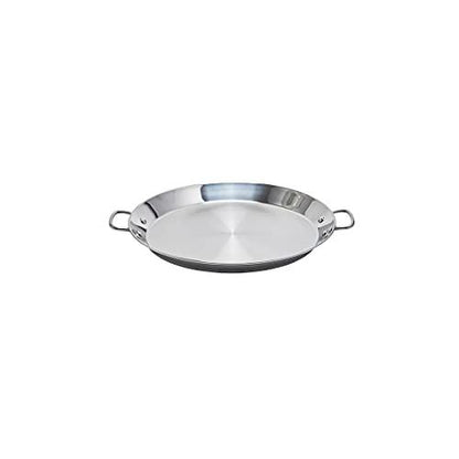 Garcima 16-inch Stainless Flat Bottom Paella Pan, 40cm - CookCave