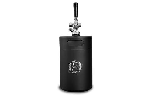 Kleine Keg Mini keg Growlers for Beer, Stainless Steel with Co2 Pressure Regulator, Portable Mini Kegerator, Beer Dispenser to Keep Fresh and Carbonation for Draft Beer, Craft and Homebrew(4L) - CookCave