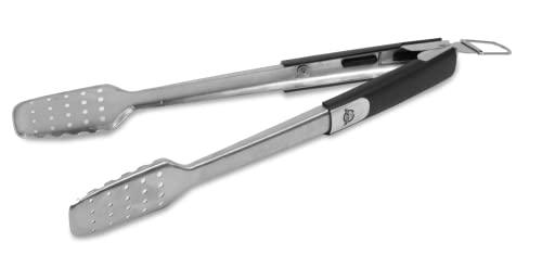 Pit Boss Grills Soft Touch BBQ Tongs, Silver/Black, (67387) - CookCave