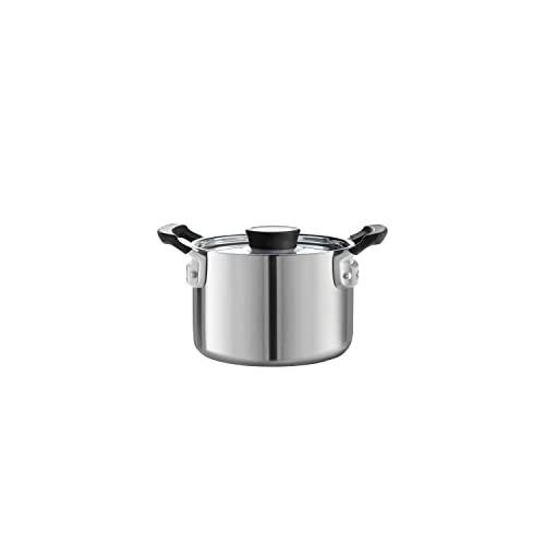 Tramontina Nesting 6 Pc Stainless Steel Tri-Ply Clad Sauce Pan and Stock Pot Set, 80116/048DS - CookCave