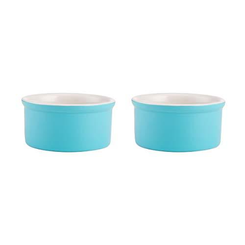 Farberware Baker's Advantage Set of 2 Ceramic Multi-Purpose Ramekin, 7-Ounce, Teal - CookCave