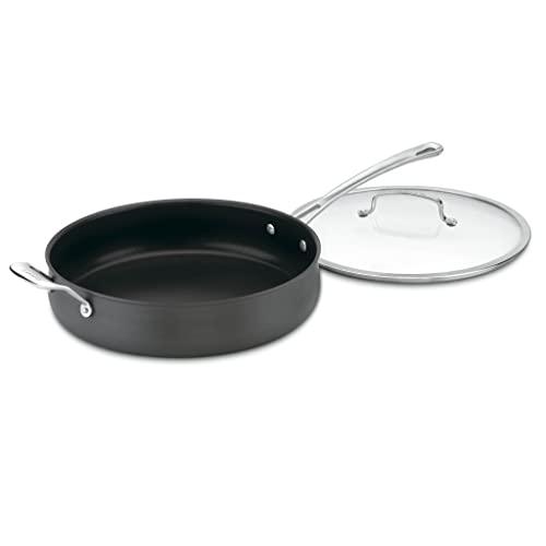 Cuisinart Contour Hard Anodized 5-Quart Saute Pan with Helper Handle and Cover - CookCave