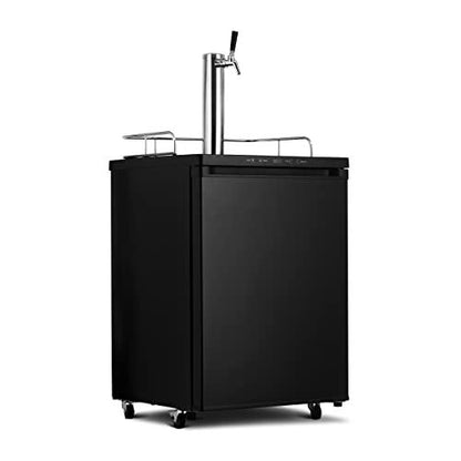 NewAir 1 Black Kegerator 5.8cu.ft, Matte Chrome Beer Tower - CookCave