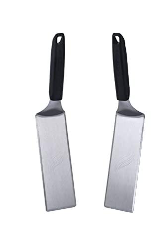 BLACKSTONE 5550 Extra Long Griddle Spatula Set of 2- Perfect Heavy-Duty Stainless Steel Premium Flat Top BBQ Grill Accessories, Non-Slip Plastic Handle, Heat Resistant, Dishwasher Safe Easy to Clean - CookCave