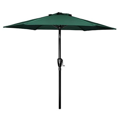 YSSOA 7.5' Patio Outdoor Table Market Yard Umbrella with 6 Sturdy Ribs, 7.5ft, Green - CookCave